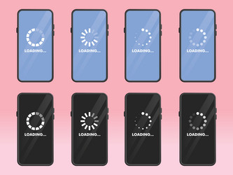 smartphone loading circular progress waiting bar vector image