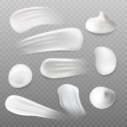 Webset white cream blob and smudge samples vector