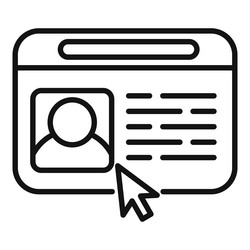 click mobile icon outline service network vector image
