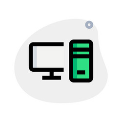 crucial hardware for processing data in computers vector image