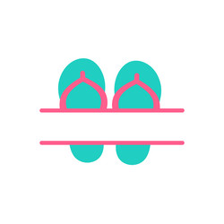 Flip flops set design isolate on white background Vector Image