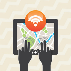 global positioning system design vector image