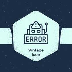 grunge line error in operation program vector image