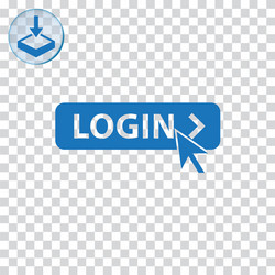 login with mouse icon for web and mobile vector