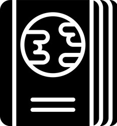 passport icon location map and navigation vector image