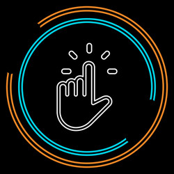 pointer finger icon - hand cursor vector image