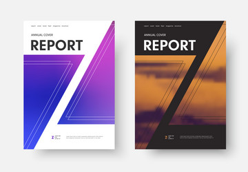 Report cover template with letter z silhouette vector