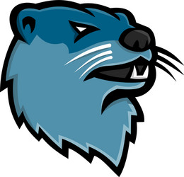 River Otter Mascot Head Vector Image