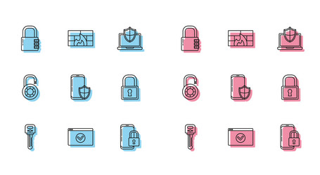 set line key secure your site with https ssl vector image