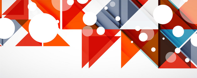 set triangle geometric backgrounds vector image
