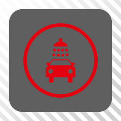 car shower rounded square button vector image