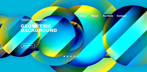 circles with glossy surface and light shadow vector image