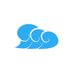 high ocean wave with foam icon simple style vector