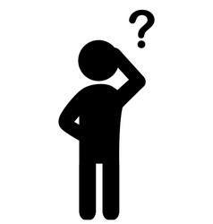 Man with Question Mark Icon vector image