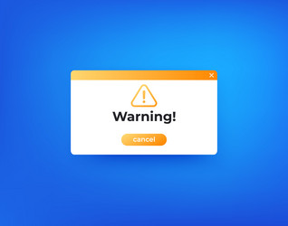 warning error window design vector