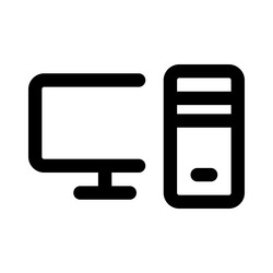 crucial hardware for processing data in computers vector image
