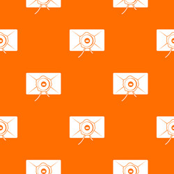 envelope with wax seal pattern seamless vector image
