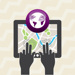 global positioning system design vector image