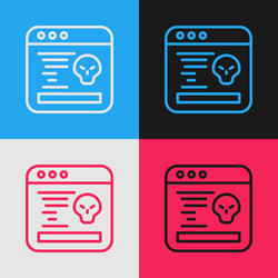 pop art line system bug concept icon isolated vector image