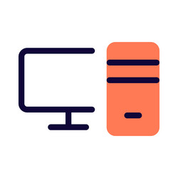 crucial hardware for processing data in computers vector image