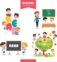 Education elements Royalty Free Vector Image - VectorStock