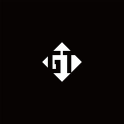 Gt logo monogram design template Royalty Free Vector Image