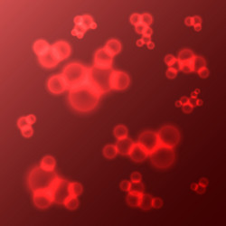 red blobs molecules vector image