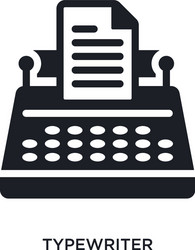typewriter isolated icon simple element from vector image