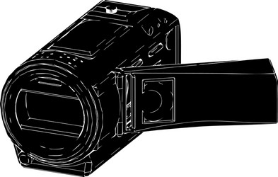 Black amateur camcorder Royalty Free Vector Image