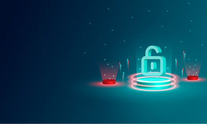 cyber security and privacy on virtual interface vector image