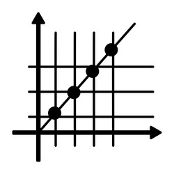 data graph icon in hand drawn style vector image