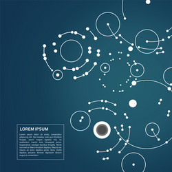 Dots connecting circles background vector