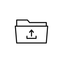 folder upload icon ideal for file sharing vector image