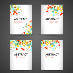 Geometric Abstract Background Set vector image