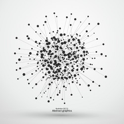 Interconnected Lines and Dots vector image