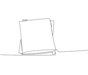 notebook for studying notes one line art vector image