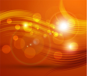 orange abstract background with sunlight rays vector image