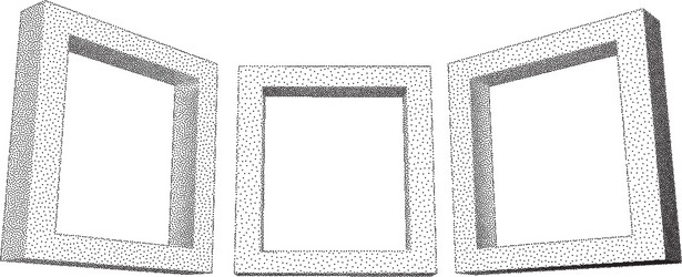 vintage rectangular frames with dotwork gradient vector image
