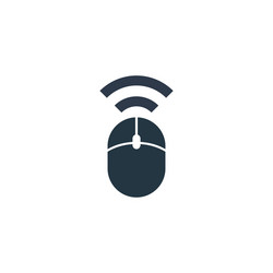 wireless computer mouse icon simple element vector