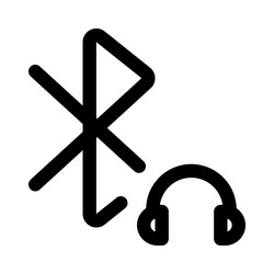 wireless headset connected with device vector image