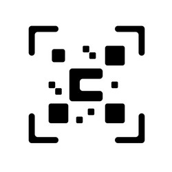 a simple qr code icon for your projects vector image