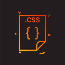 css application download file files format icon vector image