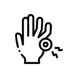 fingerprint scan icon thin linear style design vector image