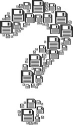 help shape of floppy disk icons vector image
