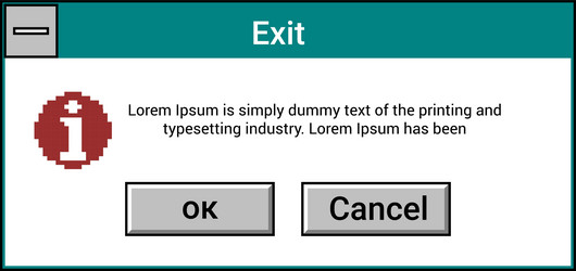 interface of error message on old windows pcs vector image
