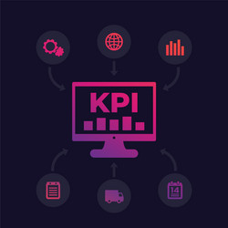 kpi key performance indicator vector image