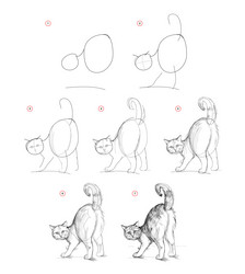 Page shows how to learn draw sketch a standing vector