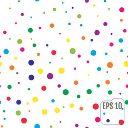 seamless pattern with colorful polka dots vector image