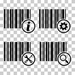 set of barcode icon bar code for web flat design vector image