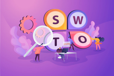 Swot analysis concept Royalty Free Vector Image